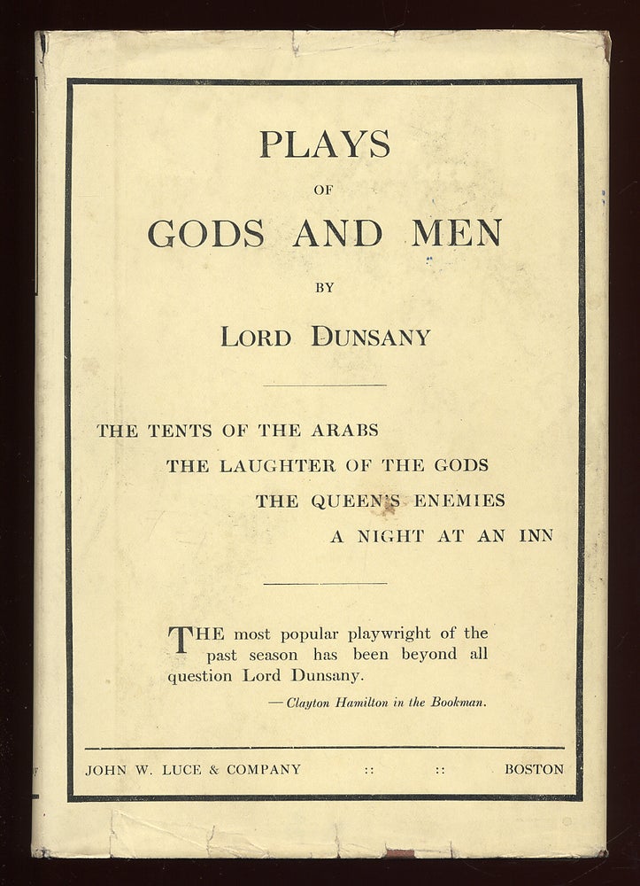 Item #64962 Plays of Gods and Men. Lord DUNSANY.
