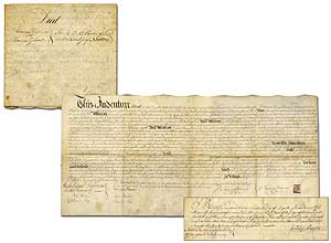 1776 Vellum document transferring land in Haddonfield, New Jersey