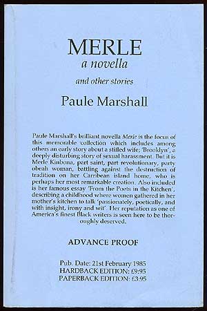 Item #65949 Merle: A Novella and Other Stories. Paule MARSHALL.