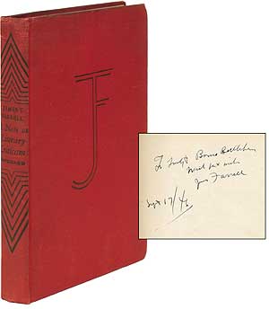 Item #68516 A Note on Literary Criticism. James T. FARRELL