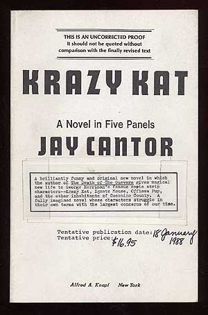 Item #69652 Krazy Kat: A Novel in Five Panels. Jay CANTOR.