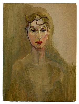 Item #72351 Portrait of Marion Morehouse in Gray-Green. E. E. CUMMINGS.