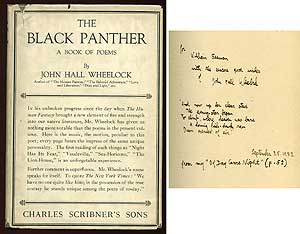 Item #72587 The Black Panther. John Hall WHEELOCK.