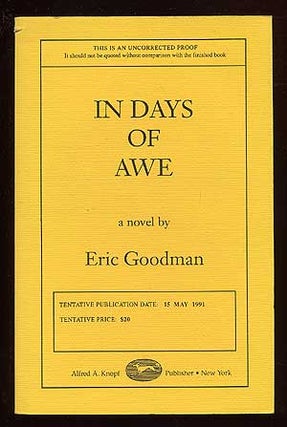 Item #7266 In Days of Awe. Eric GOODMAN