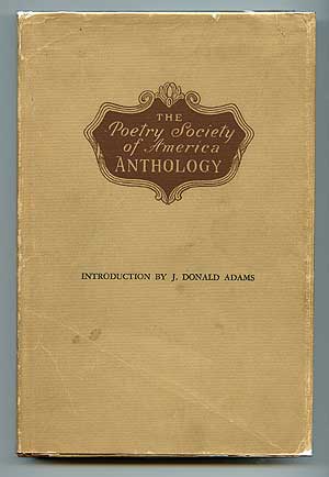 Item #72751 The Poetry Society of America Anthology. Amy BONNER, Alfred Kreymborg.
