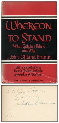Item #72863 Whereon to Stand. Jean TOOMER, John Gilland BRUNINI