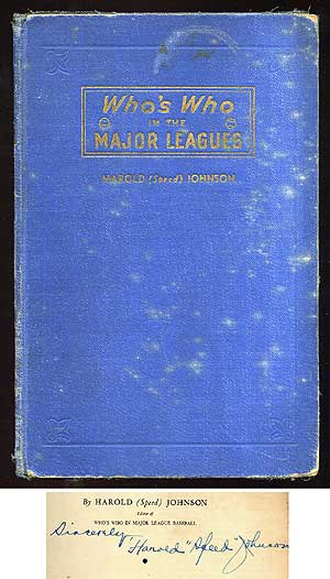 Item #73373 [Cover title]: Who's Who in Major League Base Ball. Harold JOHNSON, Speed.
