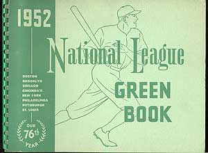 Item #75866 1952 National League Green Book. Dave GROTE