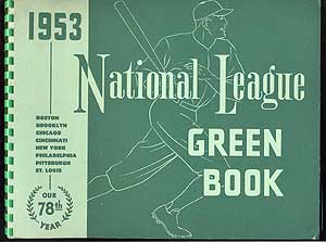 Item #75868 1953 National League Green Book. Dave GROTE.