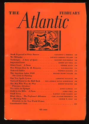 Item #76025 The Atlantic Monthly: February 1936