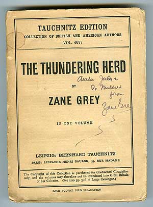 Item #76490 The Thundering Herd. Zane GREY