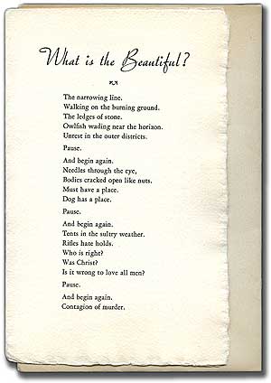 Item #76714 What Is the Beautiful? Kenneth PATCHEN.