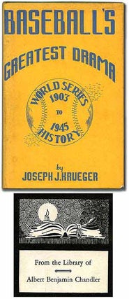 Item #78410 Baseball's Greatest Drama. Joseph J. KRUEGER