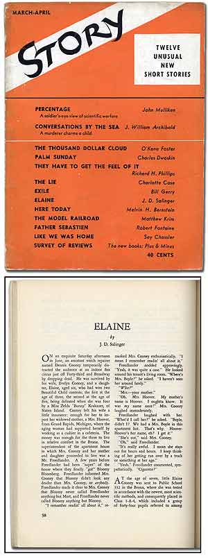 Item #80477 "Elaine" [story in] Story, March-April, 1945. J. D. SALINGER.
