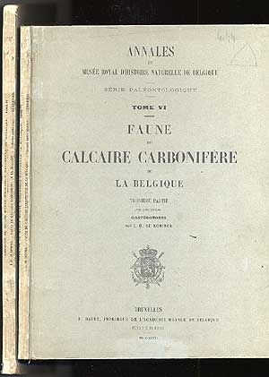 Item #81023 Faune du Calcaire Carbonifere de la Belgique (Book XI). L. G. DE KONINCK.
