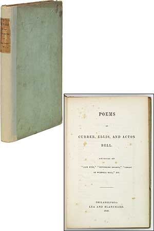 Item #81261 Poems by Currer, Ellis, and Acton Bell. Charlotte BRONTE, Emily, Ellis Anne as Currer, Acton Bell.