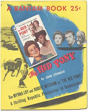 Item #81303 The Red Pony: Original Poster for the Bantam Books Paperback Movie Tie-In Edition....