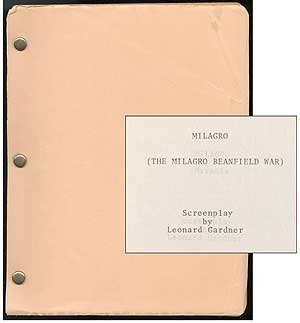 Item #81408 [Screenplay]: Milagro (The Milagro Beanfield War). from the, John Nichols