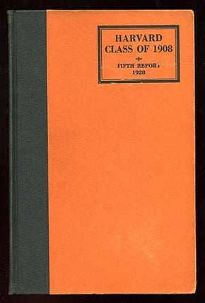 Item #81592 Harvard College Class of 1908 Fifth Report 1928. Alain LOCKE, Paul Dudley White,...