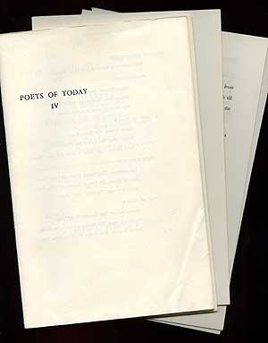Item #82030 Poets of Today IV: The Reverend Ghost: Poems, The Harvest and the Scythe: Poems, and This Various World and Other Poems. George GARRETT, Theodore Holmes, Robert Wallace. Edited, Introductory, John Hall Wheelock.