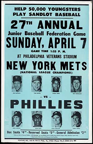 Item #82236 (Poster:) 27th Annual Junior Baseball Federation Game