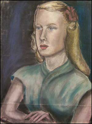 Item #83346 Painted Portrait of Arden Tapley. Sylvia PLATH