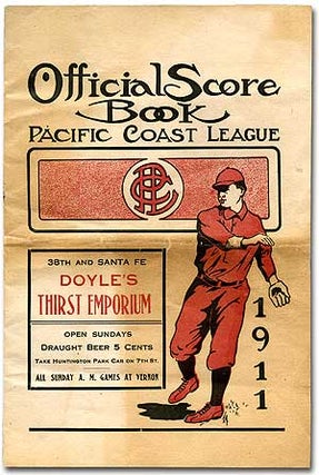 Item #83654 Official Score Book: Pacific Coast League 1911