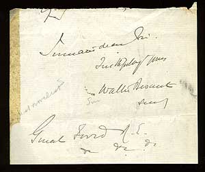 Item #83657 Autograph Signature Clipped from a Letter. Walter BESANT.
