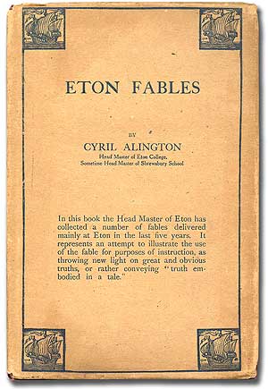 Item #84358 Eton Fables. Cyril ALINGTON.
