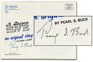 Item #84783 A Lesson in Love: an original story in "Insight" Pearl S. BUCK