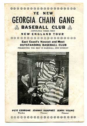 Item #85098 [Promotional Brochure]: Ye New Georgia Chain Gang Announce Their First New England Tour. East Coast's Newest and Most Outstanding Baseball Club Presenting the Best in Baseball and Comedy