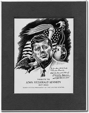 Item #85127 [Print entitled]: Tribute to John Fitzgerald Kennedy 1917-1963. Thirty-Fifth President of the United States. V. PIERRE-NOEL, Louis Verginaud.