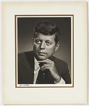 Item #88164 Portrait photograph of John F. Kennedy. Yousuf KARSH