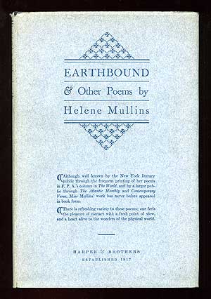 Item #88174 Earthbound and Other Poems. Helene MULLINS.