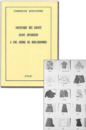 Item #89795 Inventaire Des Objets Ayant Appartenu a Une Femme De Bois-Colombes. Christian BOLTANSKI