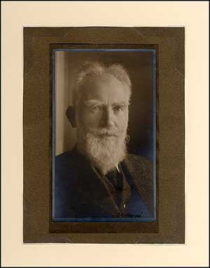 Item #90000 Photographic portrait of George Bernard Shaw by E.O. Hoppe. E. O. HOPPE, George...