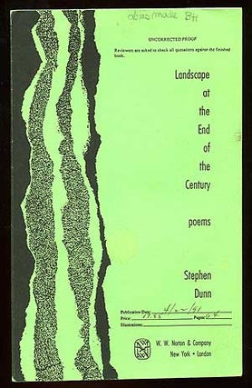 Item #90224 Landscape at the End of the Century. Stephen DUNN