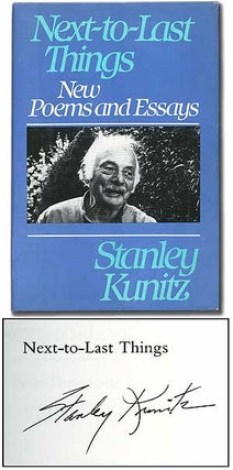 Item #90813 Next-to-Last Things. Stanley KUNITZ