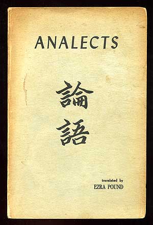Item #91528 Confucian Analects. Ezra POUND.
