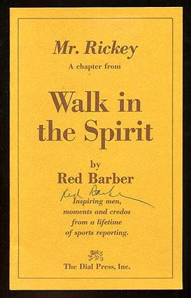 Item #91621 (Advance Excerpt): Mr. Rickey: A Chapter from Walk in the Spirit. Red BARBER