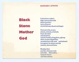 Item #92373 Black Stone Mother God. Margaret ATWOOD