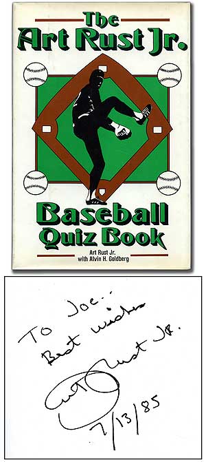 Item #92397 The Art Rust Jr. Baseball Quiz Book. Art RUST, Jr., Alvin H. Goldberg.