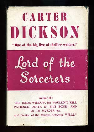 Item #94112 Lord of the Sorcerers. Carter DICKSON, John Dickson Carr