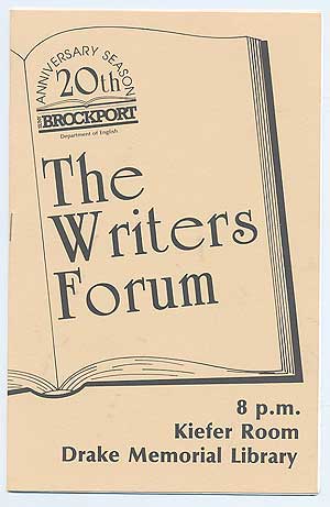 Item #94796 The Brockport Writers Forum of The Department of English is proud to present Special Guest Stanley Kunitz On the occasion of the Twentieth Anniversary of The Brockport Writers Forum