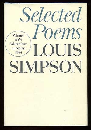 Item #94998 Selected Poems. Louis SIMPSON
