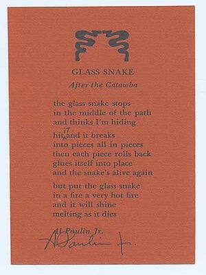 Glass Snake. Al POULIN, Jr.
