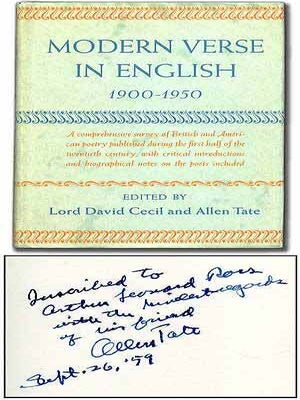 Item #96275 Modern Verse in English 1900-1950. Lord David CECIL, Allen Tate