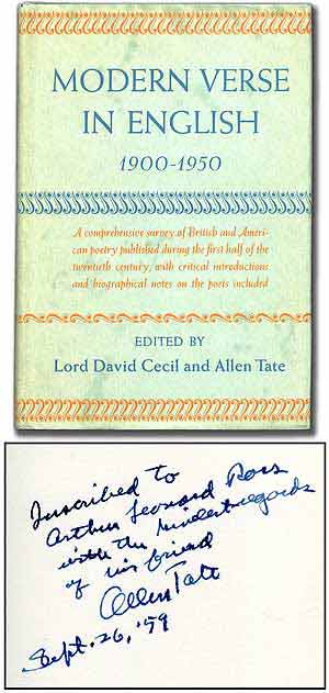 Item #96275 Modern Verse in English 1900-1950. Lord David CECIL, Allen Tate.