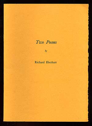 Item #96711 Two Poems. Richard EBERHART