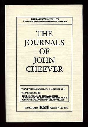 Item #96759 The Journals of John Cheever. John CHEEVER